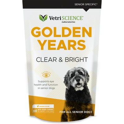 Suplemento masticable transparente y brillante con sabor a pollo Golden Years para perros, 60 unidades