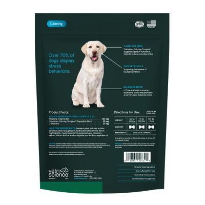 Composure Calm & Confident - Masticables con sabor a pollo clínicamente probados, suplemento calmante y para la ansiedad para perros, 15 unidades