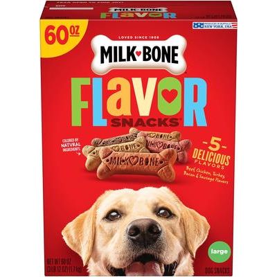 Flavor Snacks Large Biscuit Dog Treats, 60-oz box