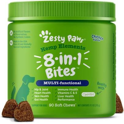 Multivitamínico Hemp Elements 8 en 1 para Perros sabor Pollo 2 presentaciones
