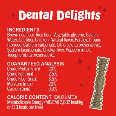 Premios Dentales Dental Delights para Perro Grande sabor Pollo y Perejil 156 g.