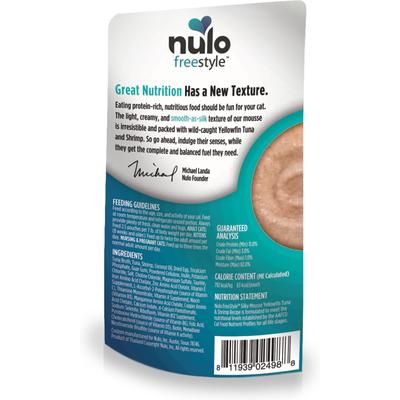 Nulo, FreeStyle Silky Mousse Tuna & Shrimp, mousse húmedo sin granos para gatos, Atún + Camarón, 79 g × 24 bolsas