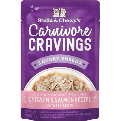 Alimento Húmedo Carnivore Cravings Savory Shreds para Gato sabor Pato y Pollo 24 pack