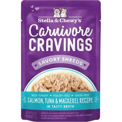 Alimento Húmedo Carnivore Cravings Savory Shreds para Gato sabor Pato y Pollo 24 pack