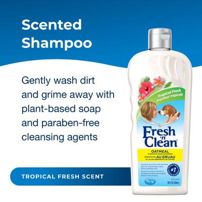 PetAg, Fresh 'n Clean Oatmeal 'n Baking Soda Shampoo, Tropical Fresh Scent, 532 ml.