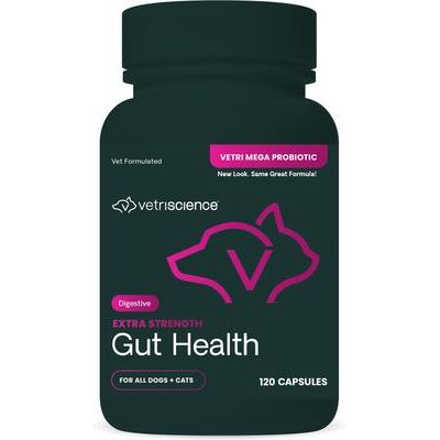 Cápsulas de fácil apertura para la salud intestinal, probióticos y prebióticos extra fuertes, suplemento digestivo para perros y gatos, 120 unidades