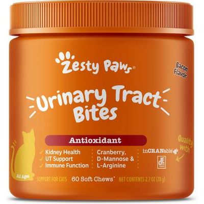 Urinary Tract Bites con Arándano para Vías Urinarias de Gatos sabor Tocino 60 chews