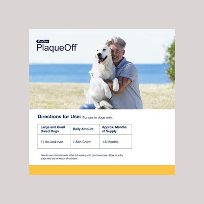 ProDen, PlaqueOff Soft Chews Dogs Large & Giant, A.N ProDen, 45 / 90 masticables.