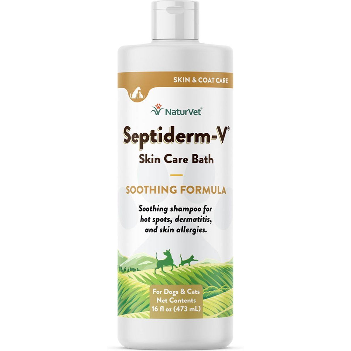 Septiderm-V Soothing Formula Skin Care Shampoo Bath. 475 ml.