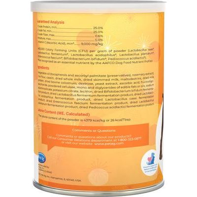 PetAg, Nutri-Mixer Immunity Food Topper, Colostrum + 7 Probiotics + FOS + Vitamin C, para Perros, 340 g.