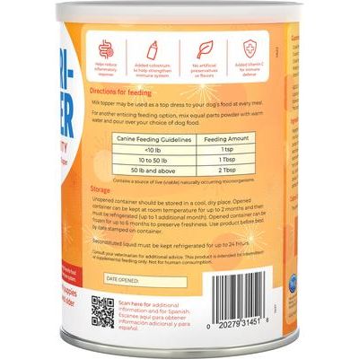 PetAg, Nutri-Mixer Immunity Food Topper, Colostrum + 7 Probiotics + FOS + Vitamin C, para Perros, 340 g.