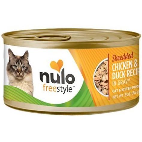Nulo, FreeStyle Shredded Turkey & Halibut, Pavo + Fletán Desmenuzados en Salsa, Sin Granos, Gatos y Gatitos, 85 g × 24 latas