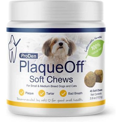 ProDen, PlaqueOff Soft Chews Dogs Small & Medium, A.N ProDen, 45 / 90 masticables.