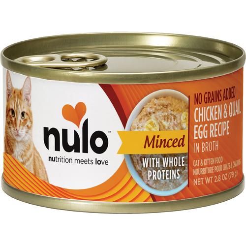 Nulo, Minced Chicken, Crab & Prawn, Pollo + Cangrejo + Camarón Entero Picados en Caldo, Gatos y Gatitos, 79 g × 12 / 170 g × 8 latas