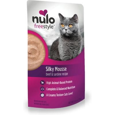 Nulo, FreeStyle Silky Mousse Tuna & Shrimp, mousse húmedo sin granos para gatos, Atún + Camarón, 79 g × 24 bolsas