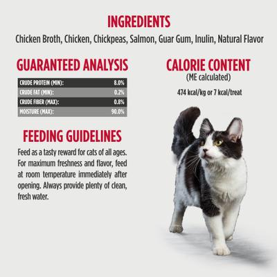 Nulo, FreeStyle Perfect Purées Chicken & Salmon, premio cremoso con prebióticos para gatos, Pollo + Salmón, 14 g × 48 tubos
