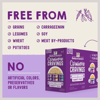 Alimento Húmedo Carnivore Cravings Morsels N Gravy para Gato 12 pack Paquete variado