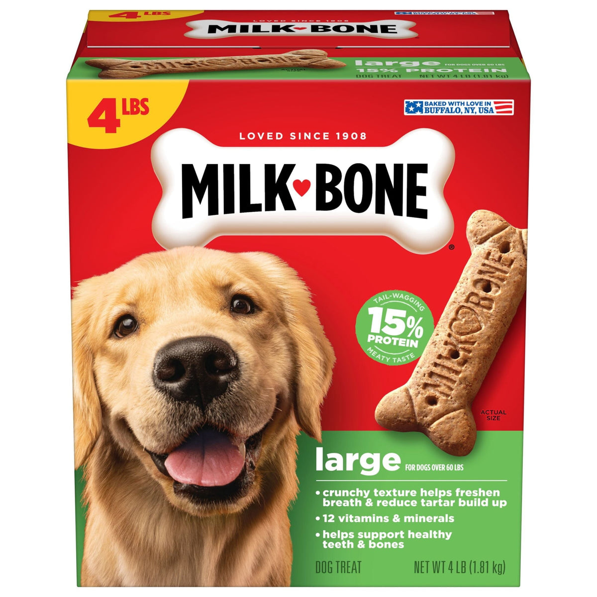 Milk-Bone Original Large galletas caja 4 lb 1.81 kg