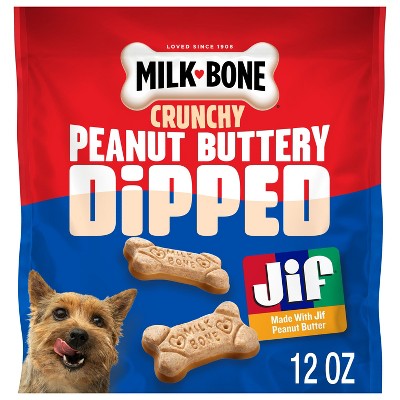 Milk-Bone Peanut Buttery Dipped con Jif sabor crema de cacahuate bolsa 12 oz (340 g)