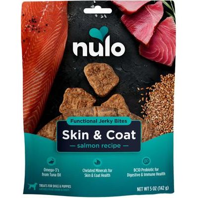 Nulo Functional Jerky Bites Skin & Coat Salmon, 5 oz