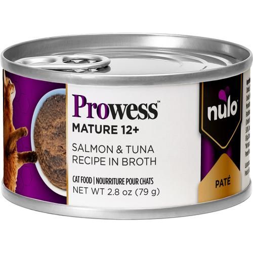 Nulo Prowess Mature 12+ Salmón y Atún, 4 latas de 79 g