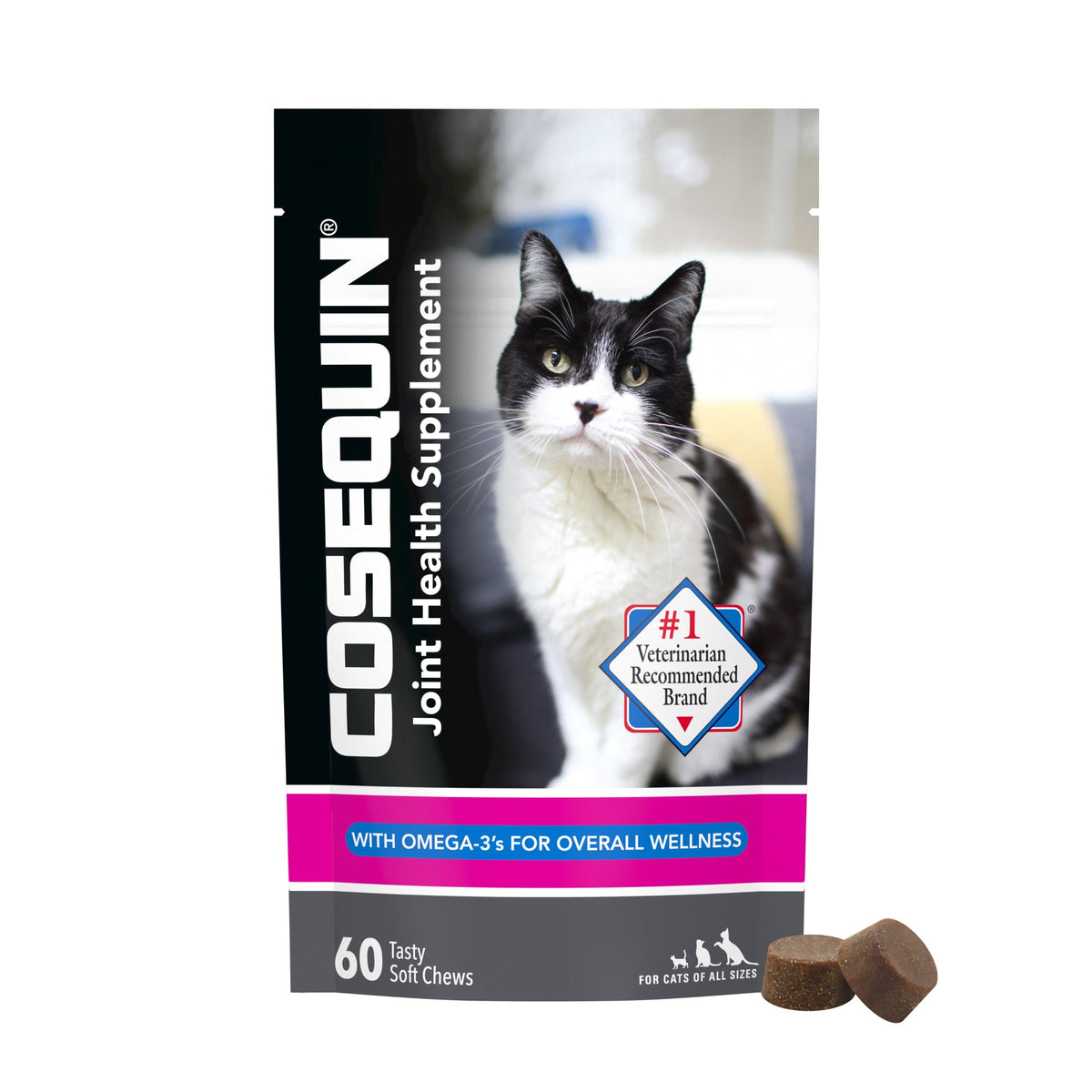 Nutramax Cosequin Hip & Joint con omega-3, 60 masticables para gatos