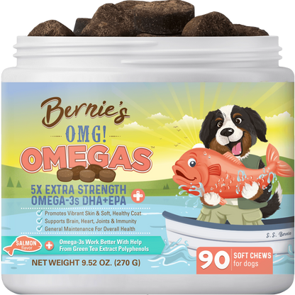 Bernie's OMG! Omegas Chews sabor Salmón, 90 masticables