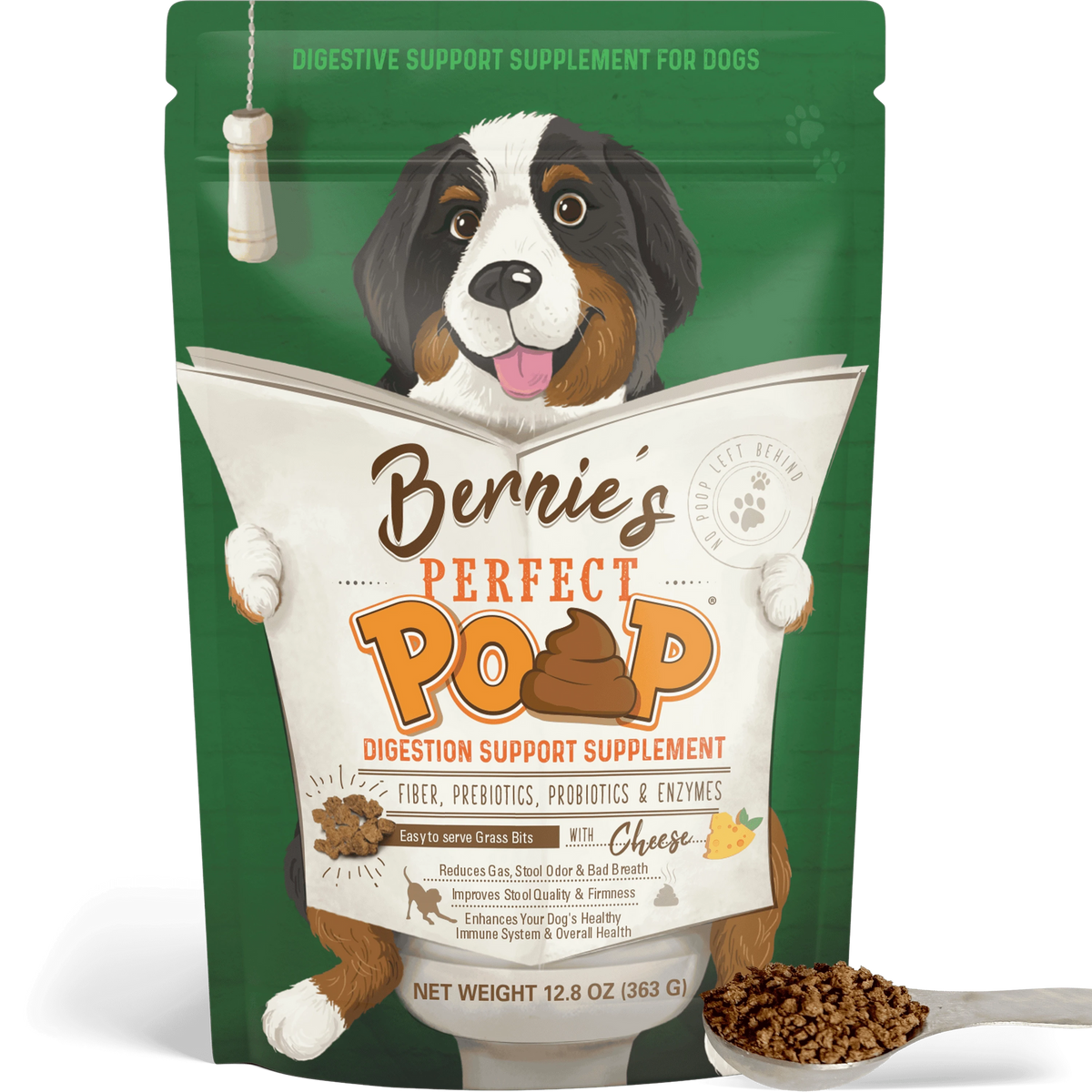 Bernie's Perfect Poop, Queso Cheddar, 363 g