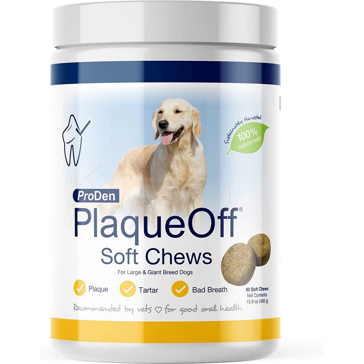 ProDen PlaqueOff, Large & Giant, 90 masticables