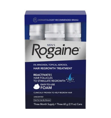 Rogaine para Hombre en Espuma, 5% Minoxidil,  caja para 3 meses