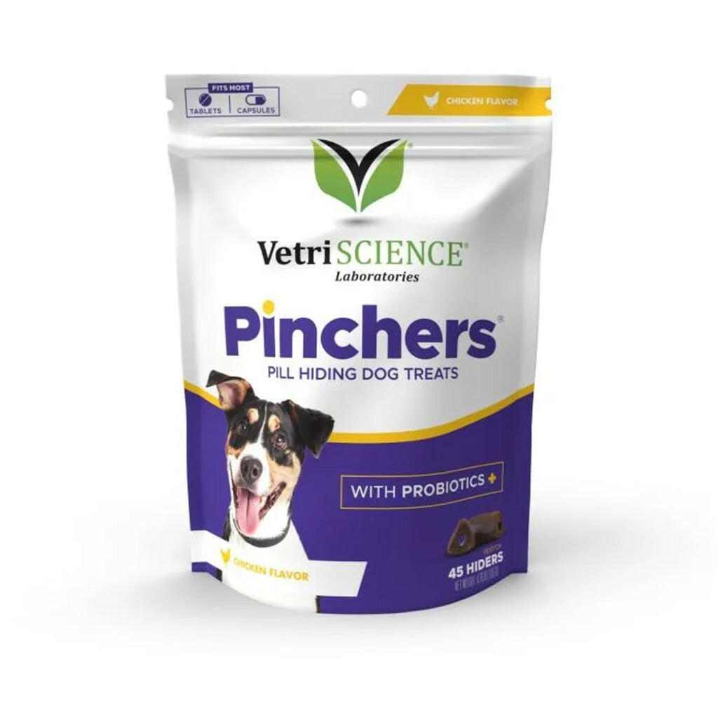 VetriScience Pinchers regular para perros sabor pollo, 45 unidades, fotografía de envase exacto, HardyPaw