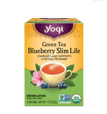 YOGI, Yogi Green Tea Blueberry Slim Life Blueberry, 16 Tea Bags