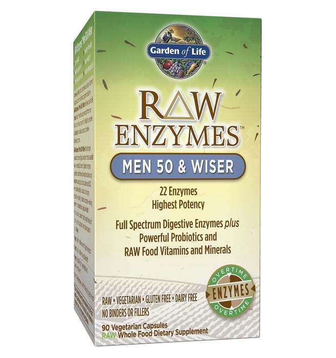 Enzimas Raw para Hombres +50.  90 Vcaps