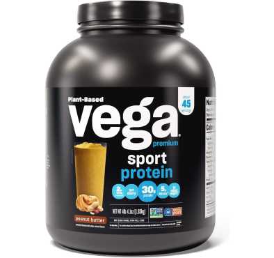 Proteína Vega Sport Vegetal, sabor Crema de Cacahuate. 1850 gr.