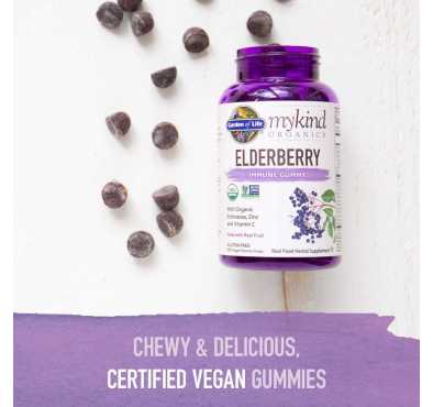 Elderberry Soporte Inmune, Echinacea, Zinc, Vitamina C. 120 Gomitas