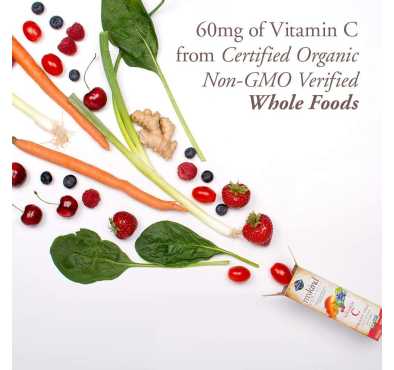Vitamina C Líquida, Orgánica y Vegana, sabor Cereza Mandarina, 58 ml.