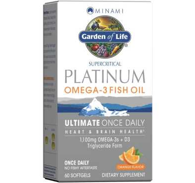 Omega 3 Platinum Premium, 1 cápsula diaria. 30 cápsulas blandas