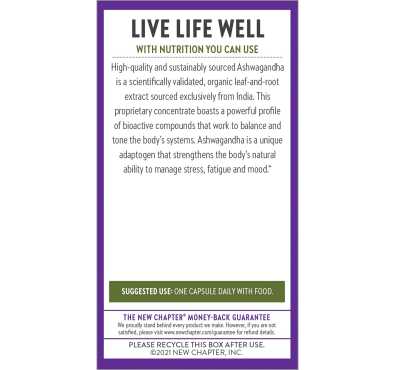 Ashwagandha Force. Herbal, Manejo de Estrés. 60 Cápsulas