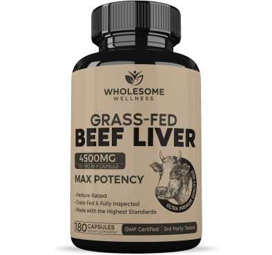 Hierro Natural de Hígado de Bovino Grass Fed, 180 caps