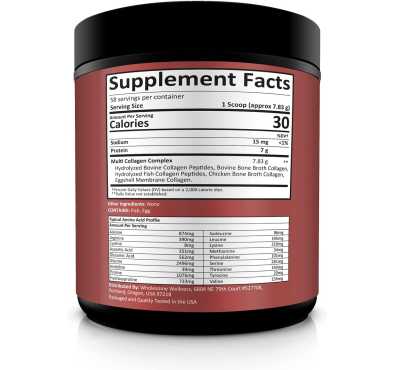 Péptidos de Multi Colágeno Hidrolizado (I,II, III, V y X). 454 gr.