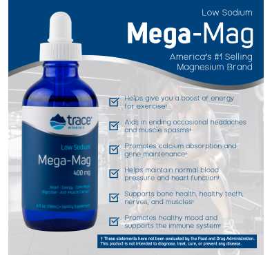 Suplemento Líquido de Magnesio Mega Mag, 118 ml.