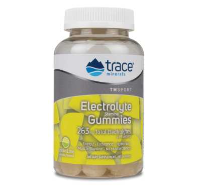 TRACE MINERALS, Electrolyte Stamina Gummies Lemon Lime263 mg, 90 Gummies