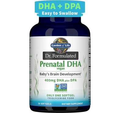 Omega 3 Prenatal Vegano, DHA, DPA, Libre de Grasa Saturada. 30 vcap