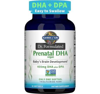 Dr. Formulated, Omega 3 Prenatal Vegano, DHA, DPA, Libre de Grasa Saturada. 30 cáps suaves