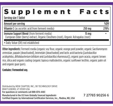 Vitamina C Fermentada Vegana, 2 opc