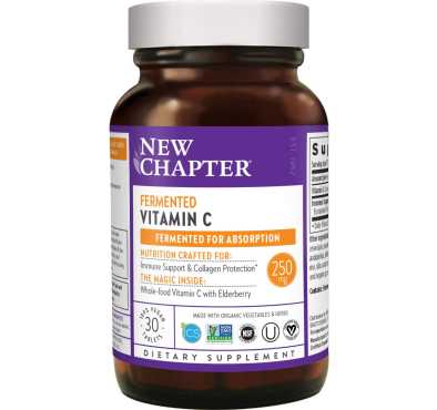 NEW CHAPTER, Vitamina C Fermentada Vegana, 30 tabs vegan