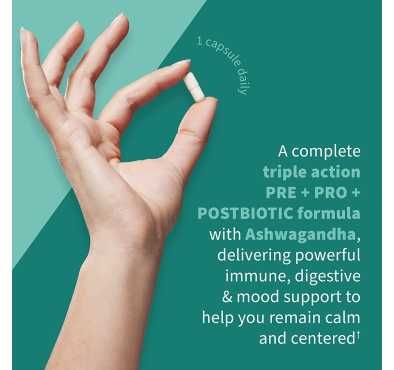 Probióticos Calm, Pre+Probiótico+Post. 50 billiones. 30 Vcaps