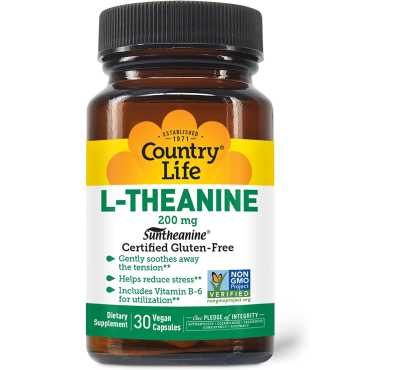 L Teanine Reductor de Estrés Natural, 200 mg. 30 caps veganas