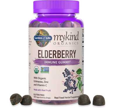Elderberry Soporte Inmune, Echinacea, Zinc, Vitamina C. 120 Gomitas