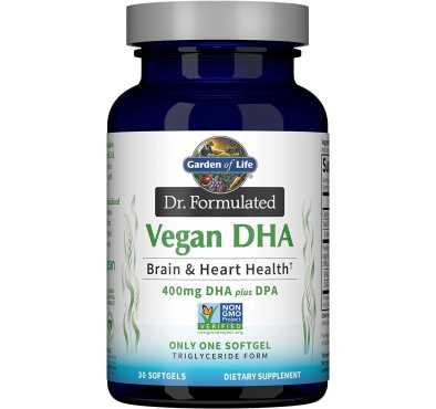 Dr Formulated, Omega 3 Vegano, DHA, DPA, Libre de Grasa. 30 cáps blandas